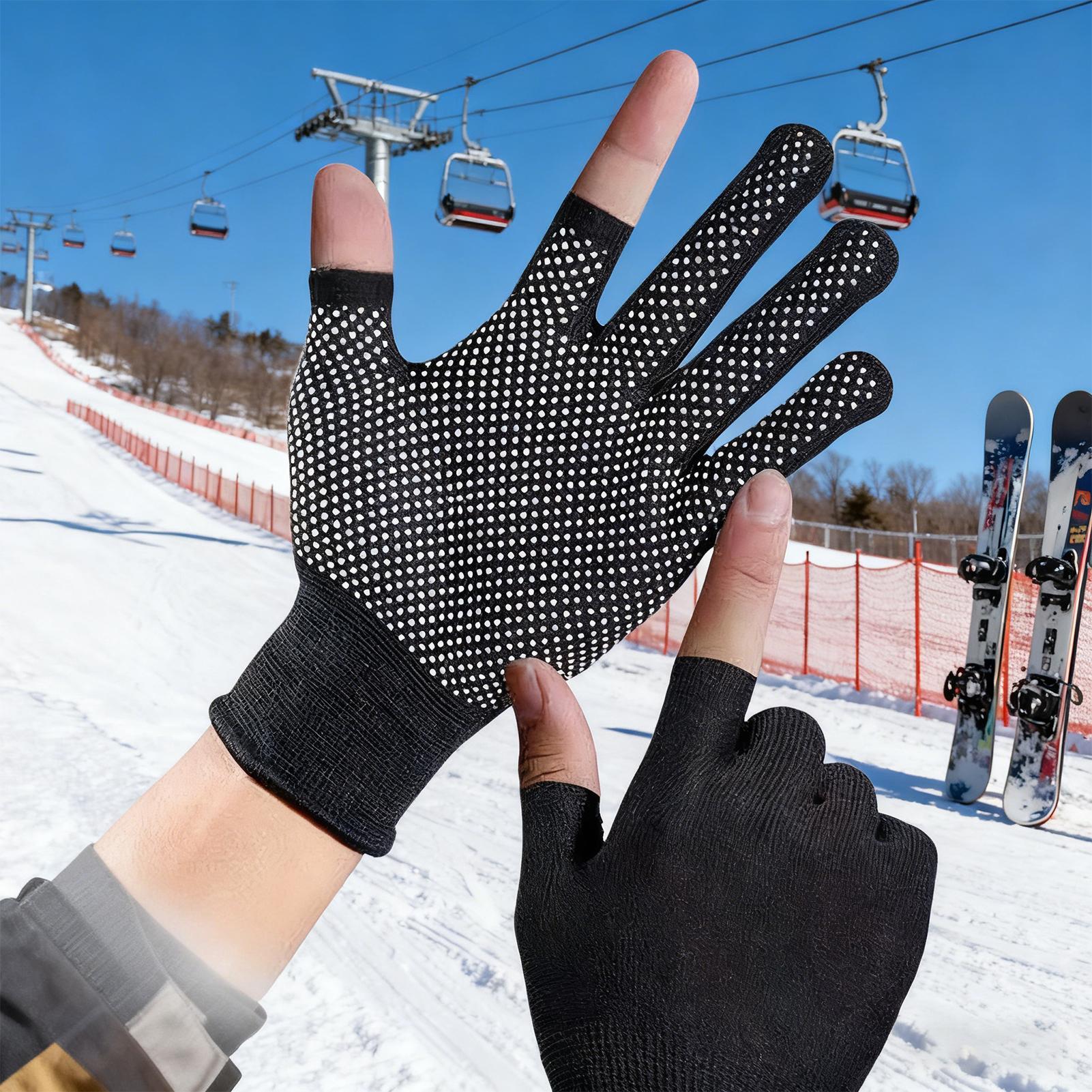 Photography Of A Man - Winter Fishing Gloves 2 Fingers Flipped