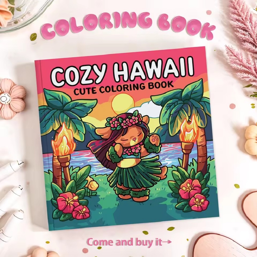 Photography Of Book - Cozy Nawaii Cute Adult Coloring Book