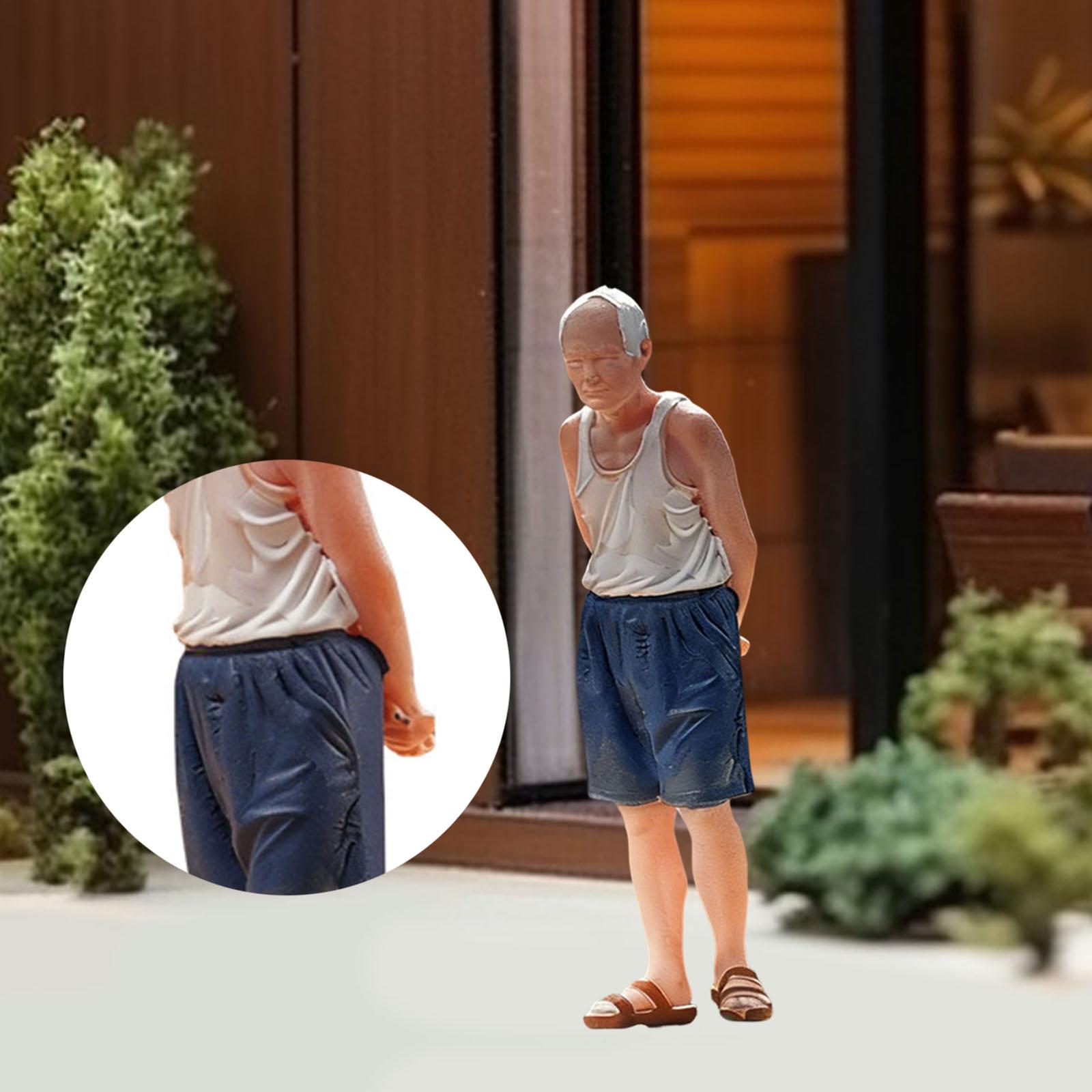 Photography Of A Man - 1:64 Scale Old Man Miniature Figure