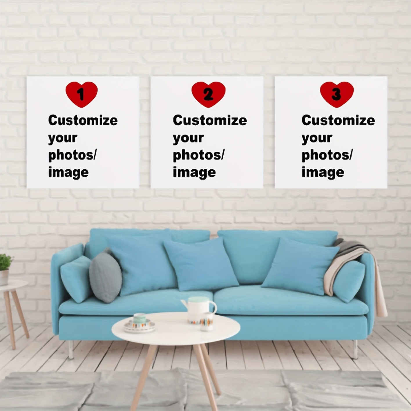 Photography Object - 3pcs/set Custom Square Canvas Poster Personalized