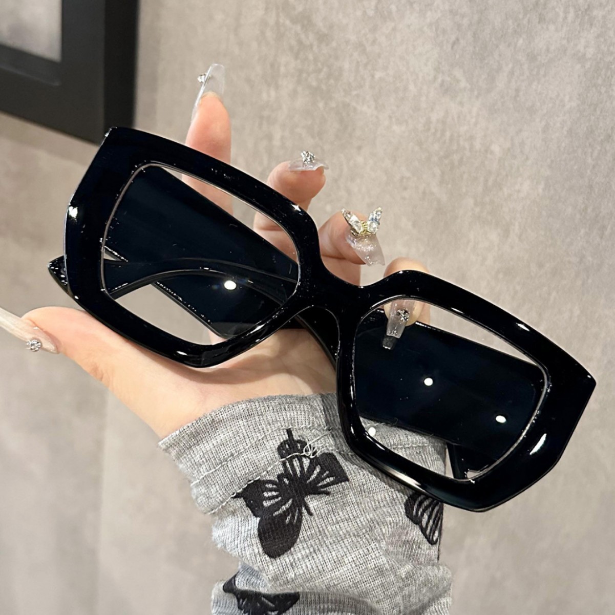 Super Large BoxSunglasses Wome - Photography Outdoor ulasan dan harga