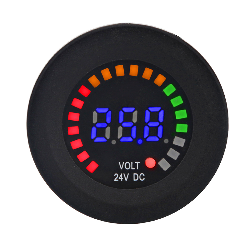 24V 12V DC Voltmeter Color LED - Light Meter Incident ulasan dan harga