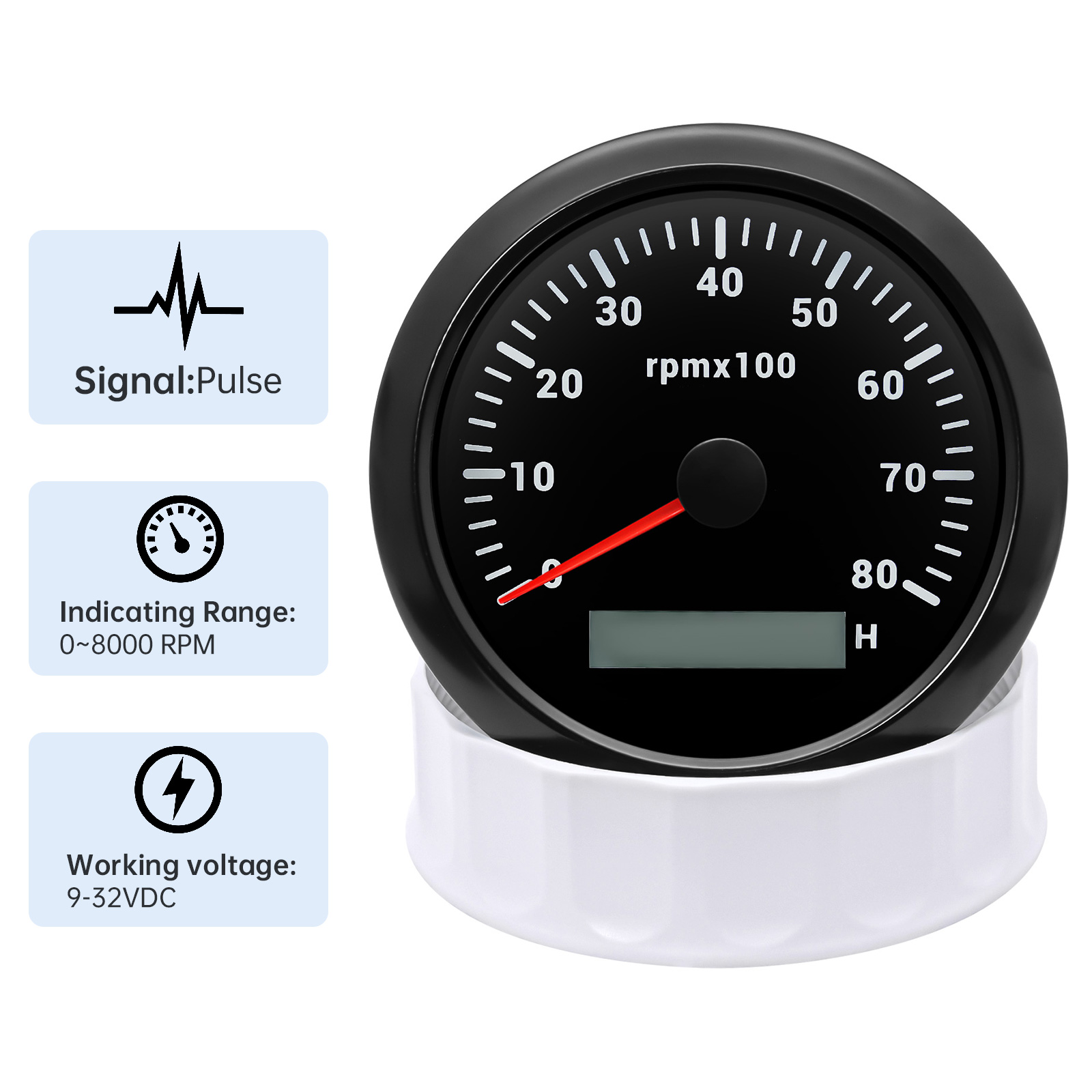 Round Auto RPM Tachometer 8000 - Light Meter Incident ulasan dan harga