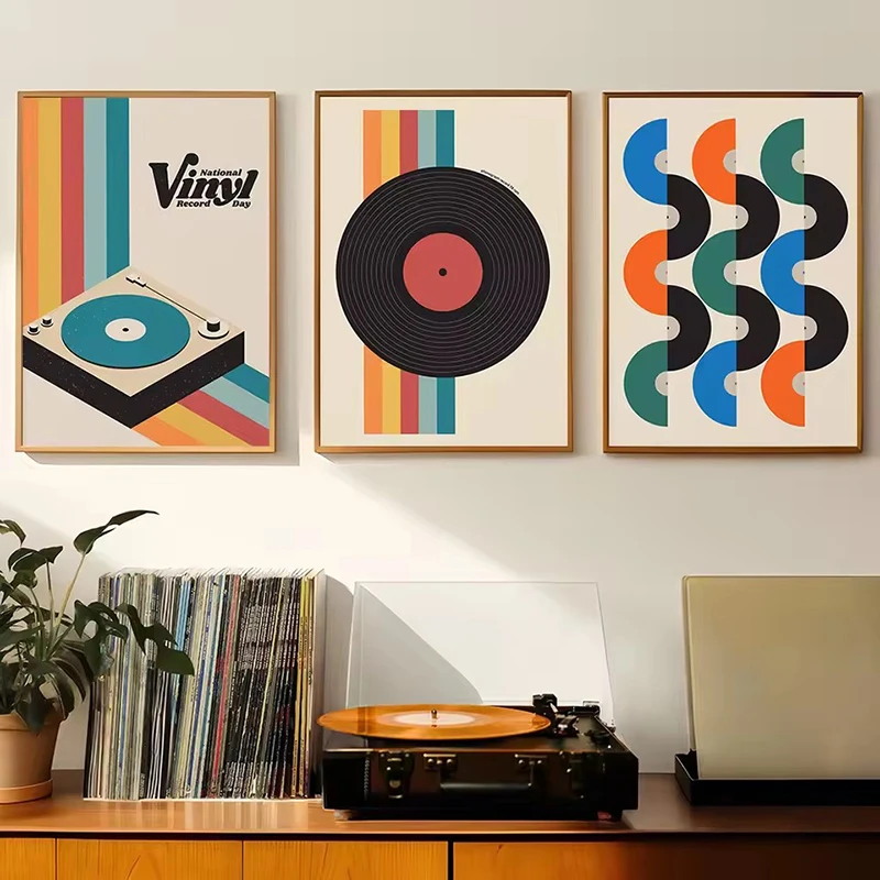 Mid Century Vinyl Record Canva - Photography Pose ulasan dan harga