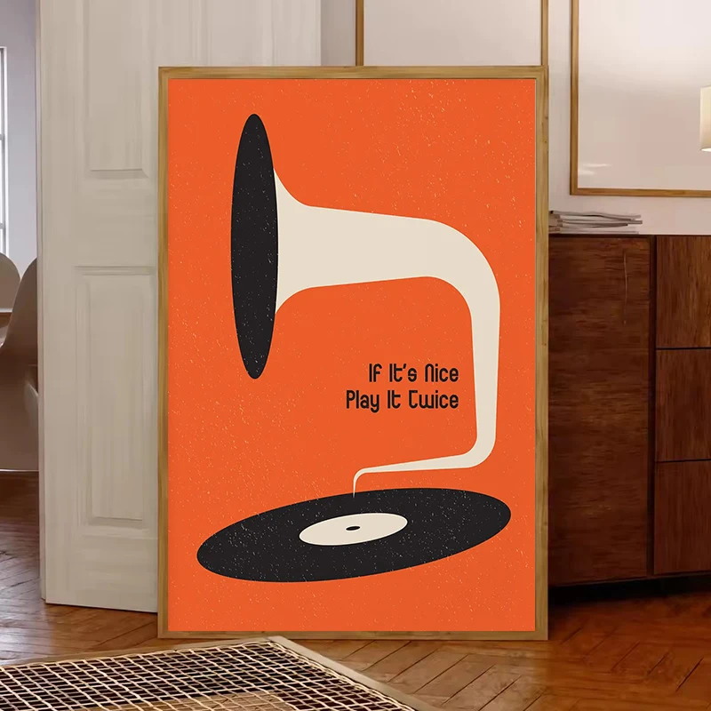 Mid Century Vinyl Record Canva - Photography Pose ulasan dan harga