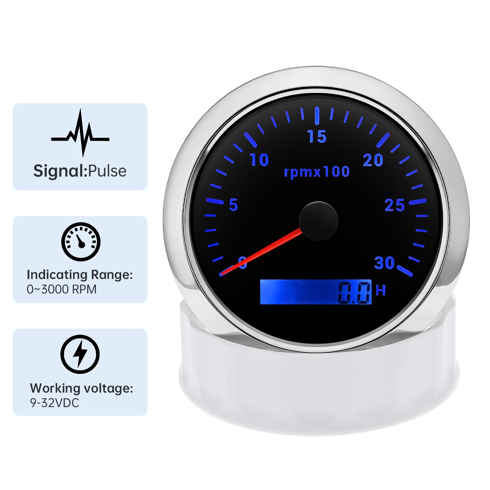 85MM Tachometer with LCD Hour  - Light Meter Incident ulasan dan harga