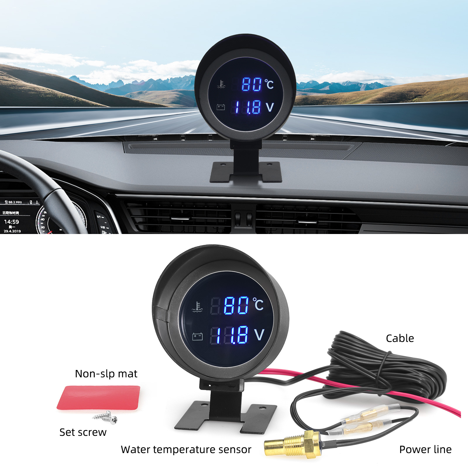 AD Round Led Digital Car Water - Light Meter Incident ulasan dan harga