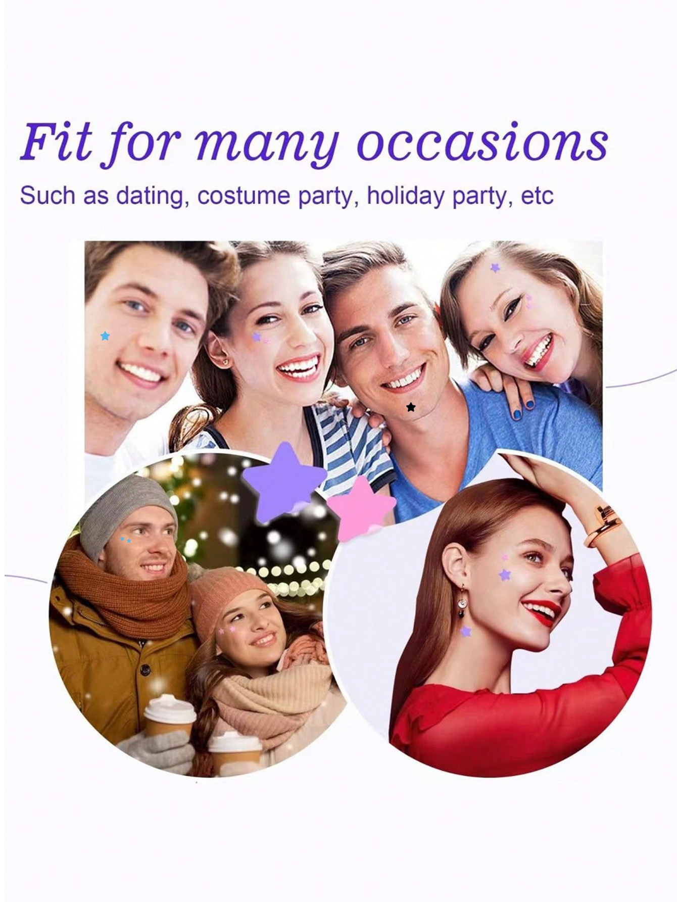 240 Pieces/Cute Star Face Stic - Photography Outdoor ulasan dan harga