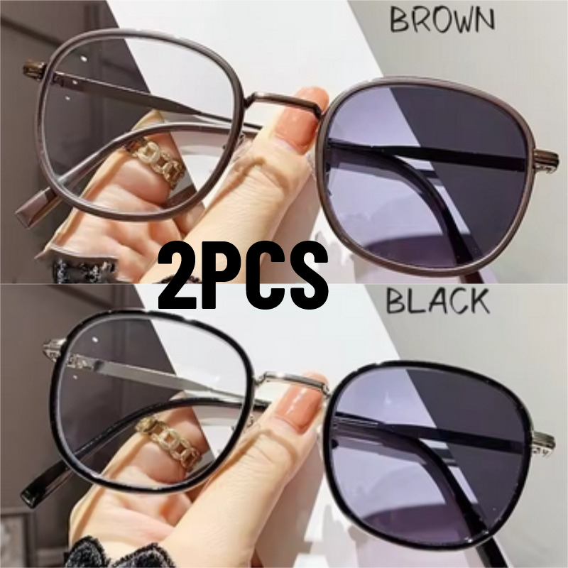 2 Pairs of Retro Square Metal  - Photography Of A Man ulasan dan harga