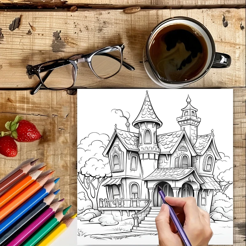 Haunted House Coloring Book fo - Photography Of Book ulasan dan harga