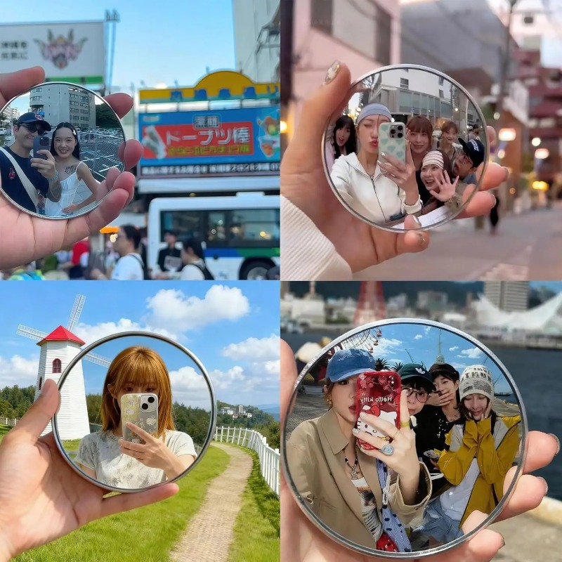 Portable Round Convex Mirror H - Photography Outdoor ulasan dan harga